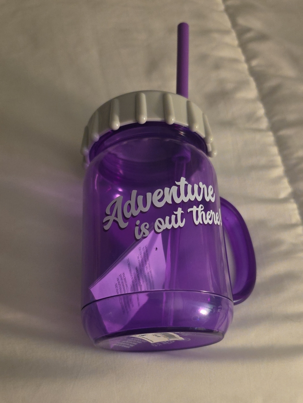 Disney Purple Straw Mug with Handle - UP Adventure Is Out There